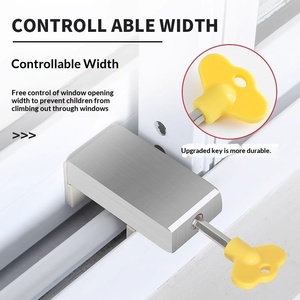<span class=keywords><strong>Cerradura</strong></span> de media luna de aluminio de doble orificio para ventana, de alta resistencia, antirrobo, para persianas enrollables, herrajes de seguridad para ventanas comerciales - Product Image 4