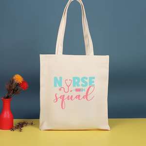 Sac à bandoulière imprimé Nurse Love, sac à main écologique pour femmes, sac de shopping de grande capacité, sac à main en toile tendance - Product Image 2