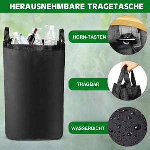 Contenedor de colección de botellas de depósito 2 compartimentos, almacenamiento de botellas de depósito de 140 L, contenedor de botellas de depósito plegable - Product Image 3