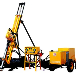 China Shanghai Dieselmotor Mobiele Dth Boren Rig Machine Met Jack Hammer