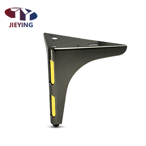 Pieds de support triangulaires durables JIEYING, design luxueux, pieds de meubles avec coussinets antidérapants pour <span class=keywords><strong>lit</strong></span> et armoire - Product Image 1