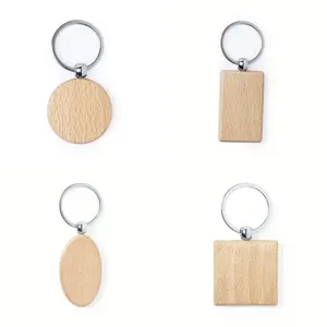 Porte-clés Pelton en bois de hêtre, merchandising durable - Product Image 2