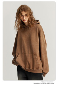Sweat à capuche 100% Coton 380 g/m² 2026 OEM de haute qualité, tricoté, gaufré 3D, coupe oversize, épaules tombantes, grammage lourd pour homme - Product Image 4