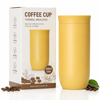 Mug à café en acier inoxydable isolé sous vide de 350 ml avec bouchon coulissant anti-fuite, tasse de voyage avec performance thermique de 12 à 24 heures