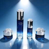 Ensemble de flacons en verre de luxe 40 ml 100 ml 120 ml 150 ml transparent pour soins de la peau, sérum, lotion, crème pour le visage