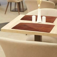 Nouvelle Arrivée : Sets de Table en Cuir Véritable de Haute Qualité, Style Patchwork Tendance, Sublimation, pour Mariages et Banquets