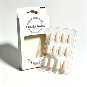 Boîte de présentation de luxe vide pour faux ongles à presser, avec fenêtre, vente en gros directe usine - Product Image 5