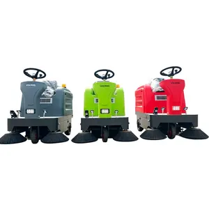 industrial small floor clean sweeper road cleaning machine battery electric ride on floor sweeper