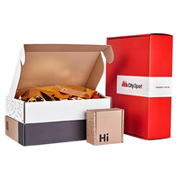 Op Maat Gemaakte Milieuvriendelijke Bedrukte Kraft-Gevel Gegolfd Fruit Mailer Doos Met Handvat En Doorzichtig Venster Voor Voedselcadeauset Verpakking