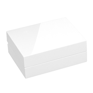 Serie 6410 WOOD – Fedi nuziali in un astuccio di legno bianco | Scatola per fedi 80×53×15 mm - Product Image 1