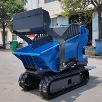 Mini-dumper automoteur chenillé 4x4 de Chine, petit transporteur, mini-dumper à chenilles, vente en gros, mini-dumper haute efficacité 500kg 800kg
