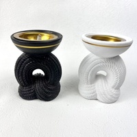 Brûleur d'encens de luxe simple et léger Brûleur du Moyen-Orient Tour portable Ensemble d'encens d'aromathérapie Ornements en céramique Artisanat