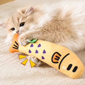 Vocal <span class=keywords><strong>Catnip</strong></span> Fish Cat Toys Tease Cat Sackcloth Fish Self-HI para aliviar el aburrimiento Juguetes para mascotas que contienen <span class=keywords><strong>Catnip</strong></span> Cat <span class=keywords><strong>Toy</strong></span> Productos para mascotas - Product Image 2