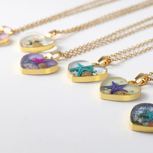 Handmade Jewelry Heart Shape Starfish Charm Pendant <strong>Necklace</strong> <strong>for</strong> Women Resin Beads <strong>Necklace</strong> <strong>for</strong> Travel Souvenir <strong>Best</strong> <strong>Friend</strong> Gift - Product Image 3