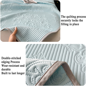 <span class=keywords><strong>Piumino</strong></span> Estivo Rinfrescante in Seta Ghiacciata Lavata, Coperta Morbida per Aria Condizionata, Misura Singola e Matrimoniale, con Bordi a Doppia Cucitura - Product Image 6