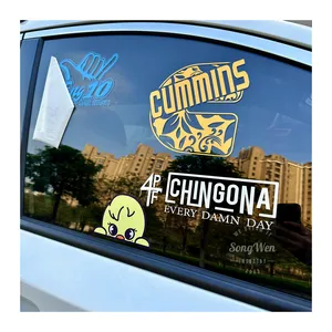 Tùy chỉnh xe chuyển Decal vinyl Sticker UV chống lại xe Anime thư cửa sổ kính chắn gió Decal Bumper biểu ngữ sticker cho xe