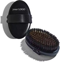 Brosse corporelle sèche en cuivre noir à marque privée, exfoliante, anti-stress, avec poils en cuivre, brosse de bain neutre avec logo personnalisé