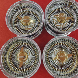 Nouvelles jantes à rayons gravées 13/14 pouces en acier chromé doré de luxe pour voiture classique, garantie 1 an - Product Image 4