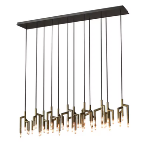 American New Linear Pendant Led <b>Light</b> Modern Stylish Creative Designer Chandelier for Living Room - Product Image 6