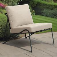 Canapé de salon d'extérieur moderne sans accoudoirs, 72x60x80cm, ensemble de canapés de patio, coussin imperméable, cadre noir, Uetco