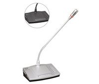 Système de Conférence Audio à Grande Échelle YC822C/D avec Haut-parleur Intégré, Prend en Charge 60 Microphones, Communication Filaire, Noir/Argent
