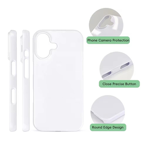 Custodia per telefono rigida in PC <span class=keywords><strong>bianca</strong></span> sottile con rivestimento per sublimazione 3D, personalizzabile per <span class=keywords><strong>iPhone</strong></span> 16 Pro Max, 16 Plus, 16 Pro, 17, 15, 14, 13, <span class=keywords><strong>12</strong></span> - Product Image 3