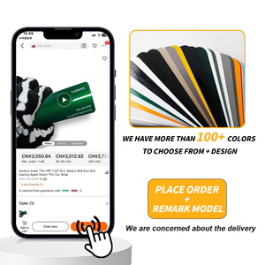 Pellicola Adesiva per Auto CARBINS PET Nero Charm Rosso, Vinile Super Lucido per Wrapping Completo, Protezione e Cambio Colore Auto - Product Image 6