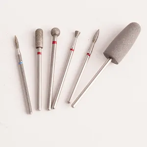 Wholesale Large Barrel Smooth Top Bits Uncoated Carbide Cuticle Care Kit For Electric Nail Files Hot Sale Nail Drill Bit Set