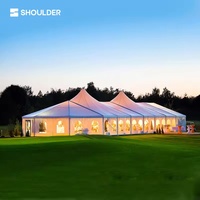 Tente de réception de mariage APS, structure en aluminium, PVC, grande, unique, à ossature transparente, pour fêtes, banquets, expositions, événements en plein air