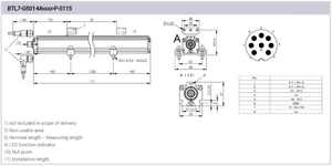 Sensor de Desplazamiento Lineal Balluff BTL7-A501-M0150-P-S115, se Puede Conectar Directamente a Módulos de Entrada Analógica de PLC Convencionales - Product Image 6
