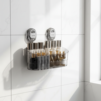 Étagère murale simple en plastique de luxe léger pour épices, sans perçage, pour cuisine et salon