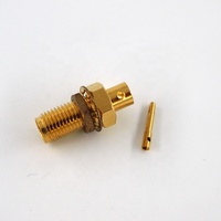 Cable Coaxial RG402 de Audio y Video de 0.141'' y 50 Ohmios, Cable de Antena con Conector SMA Hembra para Panel, Terminal Coaxial RF