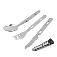 Couteau, fourchette, cuillère et ouvre-bouteille en acier inoxydable de haute qualité, personnalisables, pour l'extérieur, portables, utilitaires, pour le camping