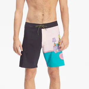 Pantalones cortos de natación con estampado de dibujos animados para hombre, traje de baño de secado rápido, bajo pedido