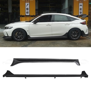 Extensiones de faldones laterales estilo MU de fibra de carbono con alerón divisor para Honda Civic 11ª generación FL5 Type R 2022-2023, tuning automotriz - Product Image 6