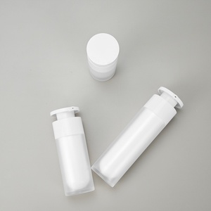 En stock – Flacons airless à pompe pour cosmétiques, 15 ml, 30 ml, 50 ml – Bouteilles blanches double paroi pour crème contour des yeux - Product Image 5