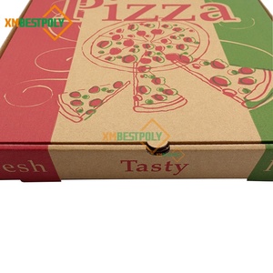 Boîte d'emballage en carton ondulé pour pizza personnalisée <span class=keywords><strong>de</strong></span> 12 pouces, recyclable, en kraft brun, <span class=keywords><strong>de</strong></span> qualité alimentaire, boîtes à pizza portables en carton ondulé - Product Image 5