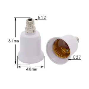 Vente directe d'usine E12 à E27 support de lampe led conversion adaptateur de base de lampe extension prise de lumière