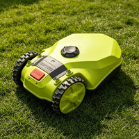 Tondeuse à gazon robotisée à batterie lithium 24V avec largeur de coupe de 160 mm, fonctionnement par fil de délimitation et hauteur réglable pour l'entretien des pelouses domestiques