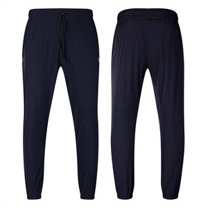 Pantalones Deportivos de Punto para Hombre, Color Verde Oliva, Peso Medio, Cintura Elástica con Cordón Ajustable, Venta al Por Mayor OEM - Product Image 3