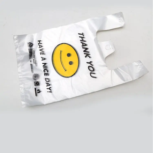 Logo personnalisé en plastique PE recyclé T-Shirt sac patch poignée sac à provisions promotionnel pour supermarché épicerie alimentaire écologique - Product Image 3