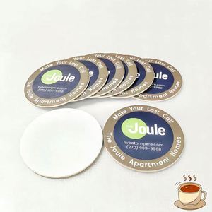 Manufacture Custom Printed Logo Round <b>Paper</b> <b>Coasters</b> Cheap Irregular Design for Drinking Promotional Item - Product Image 3