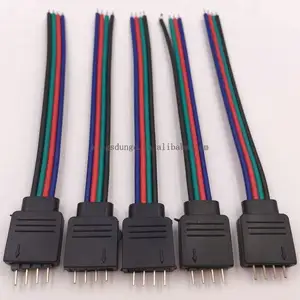 100PCS 4-polige Nadel stecker RGB-Stecker Buchse zum Anschluss Adapter kabel Kabel für 5050 3528 SMD RGB RGBW RGB CCT LED-Licht leiste