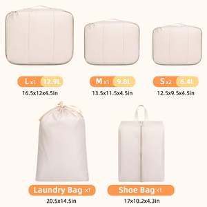 Organiseurs de bagages de voyage, cubes de rangement pour valises anti-déchirure - Product Image 2