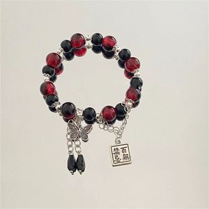 Pulsera de Cuentas de Vidrio con Diseño de Flores y Mariposas al Estilo Chino, Hecha a Mano, Unisex, Regalo, SIN MIEDO, SEA VALIENTE - Product Image 3