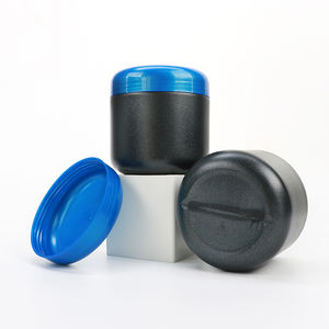 Frascos de Plástico PET Negros de 500 ml Bien Sellados, Envases Cosméticos Vacíos de Boca Ancha, Tarro para Crema Facial - Product Image 1