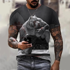 Factory Custom Personal Logo Printing <strong>Animal</strong> <strong>Men</strong> Summer Casual 3d T Shirt Print on Demand T Shirt for <strong>Men</strong> - Product Image 6