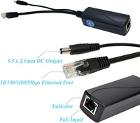 Active 48V a 12V PoE Power Over Ethernet Splitter Adapter Conmutadores de red