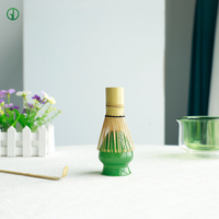 Support pour fouet à matcha en verre vert, résistant à la chaleur, en borosilicate, compatible lave-vaisselle, accessoires pour le thé, fourni par l'usine
