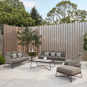 2025 bois massif teck canapé nordique extérieur cour Villa <span class=keywords><strong>Simple</strong></span> café meubles bambou sièges extérieur canapé artistique - Product Image 5